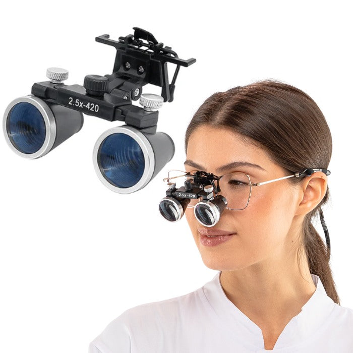 X1 Mini Loupe with 2.5x or 3.5x lens and Clip for Mounting on Frame