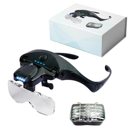 V5 PRO Loupe with 5 Magnification Lenses and Rechargeable LED Light