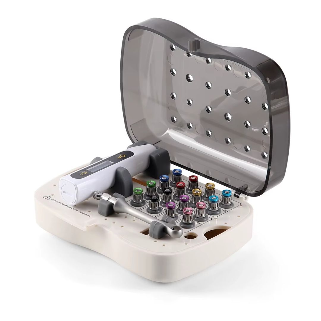 Universal Dental Electric Torque Wrench Kit (16 Tips + Case)