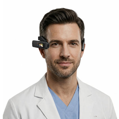 2.7K Portable Camera with Head Mount for Recording Work Procedures