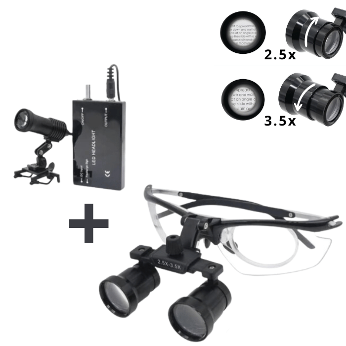 X2 Loupe with 2.5x and 3.5x Lenses and a 5-Watt Rechargeable Headlight