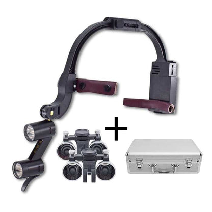 Kit Completo Lupa M1 con lentes de 2.5x y 3.5x + Maletí — vista frontal profesional