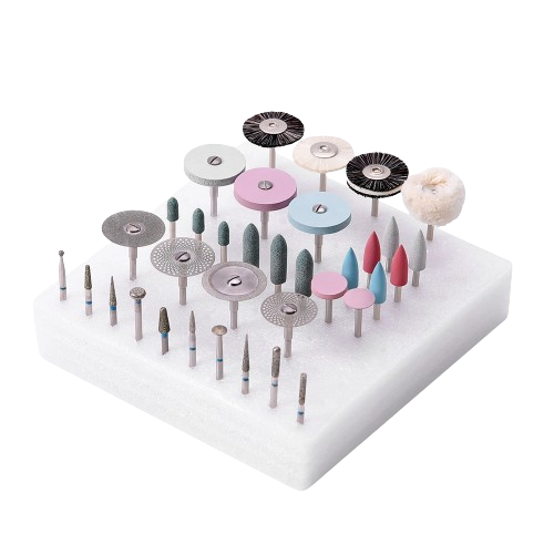 Polishing and Finishing Kit for Prosthetics with 38 Pieces