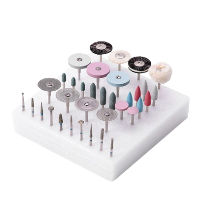 Polishing and Finishing Kit for Prosthetics with 38 Pieces